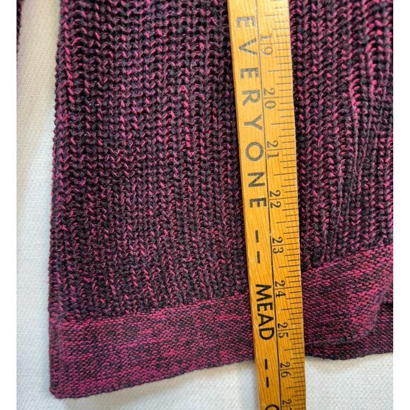 Christopher & Banks Womens Knitted Zip Cardigan Sweater Size M Black & Pink - Picture 5 of 10